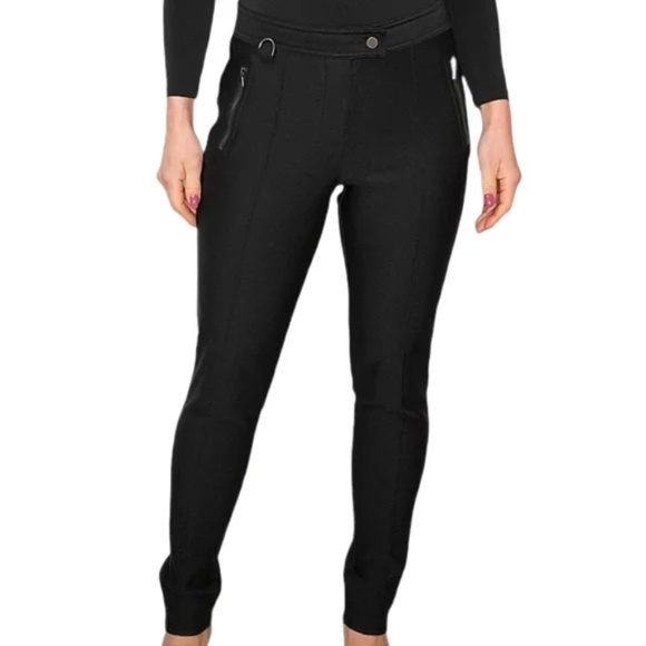 EUC Erin Snow Eschler Ski Pants Size 8 Ankle Straps Black - Picture 2 of 7